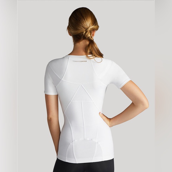 TOMMIE COPPER Full Back Support Shirt | Women's Short Sleeve Size L - Picture 4 of 9